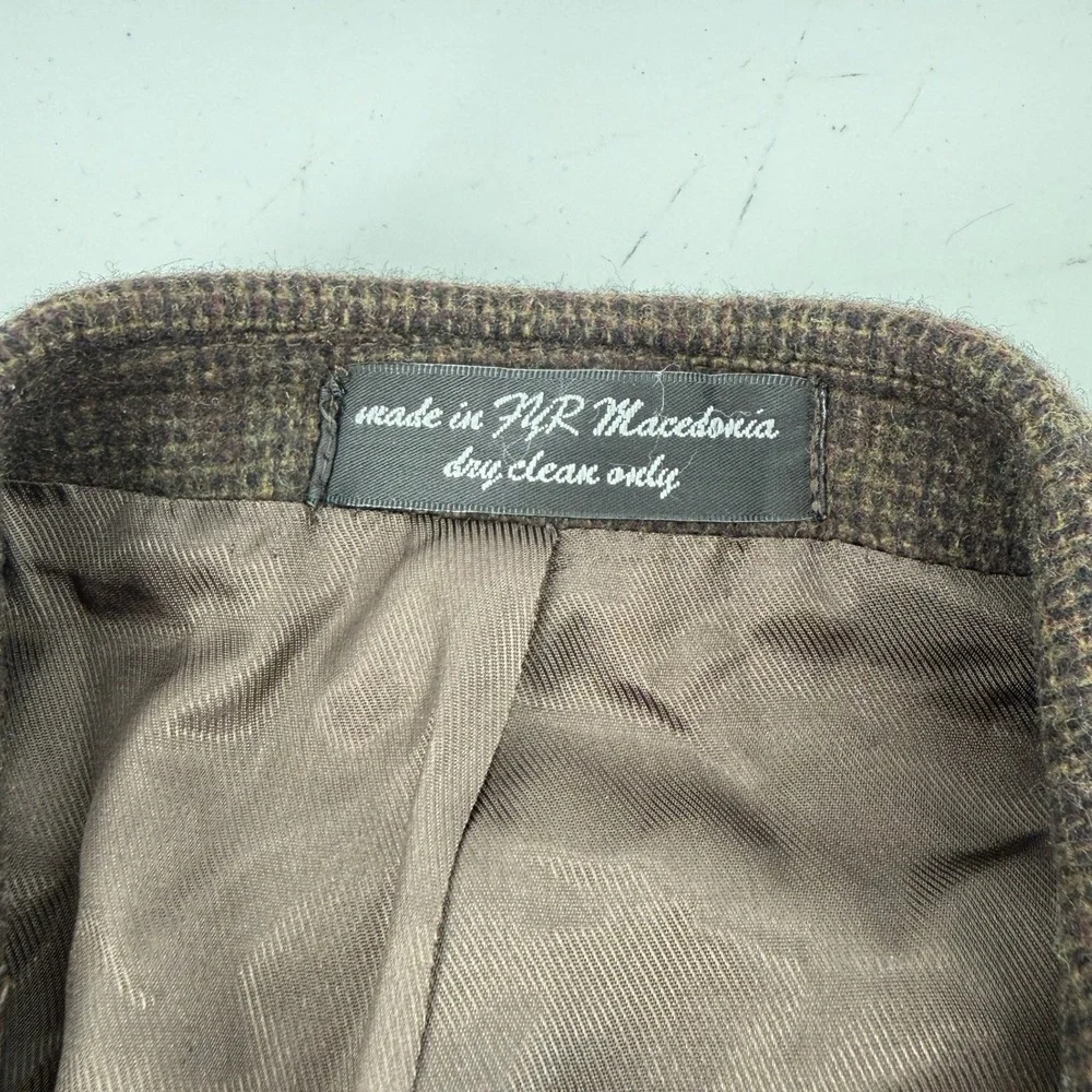 Andrew Fezza‎ Brown Camel Hair Blend 2 Button Blazer Sport Coat Jacket Men 46R